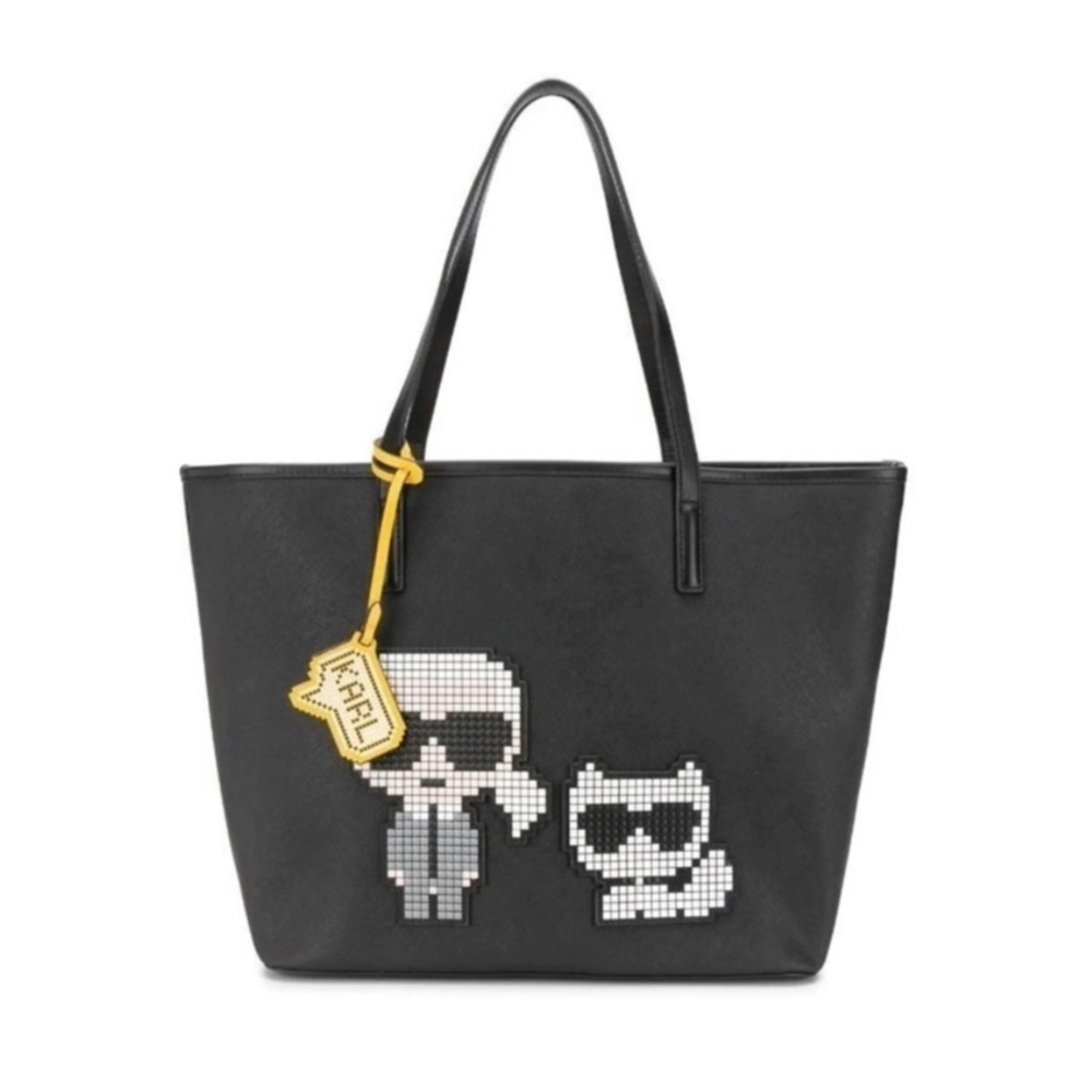 KARL LAGERFELD Tote Bag K/PIXEL KARL & CHOUPETTE - Picture 1 of 4